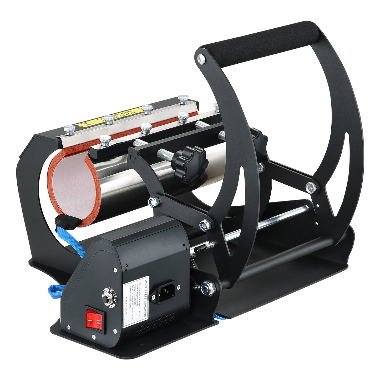 Tassen-Hitzepresse, 11 oz/11,5 cm und 20 oz/22 cm, zwei Platten, LCD-Tassenpresse mit abnehmbaren Transfer-Sublimationsmatten, DIY-Presse für schmale Kaffeetassen, Kieselgeldruck, Schwarz