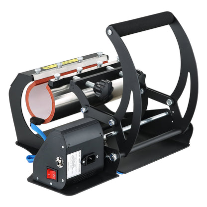 Tassen-Hitzepresse, 11 oz/11,5 cm und 20 oz/22 cm, zwei Platten, LCD-Tassenpresse mit abnehmbaren Transfer-Sublimationsmatten, DIY-Presse für schmale Kaffeetassen, Kieselgeldruck, Schwarz