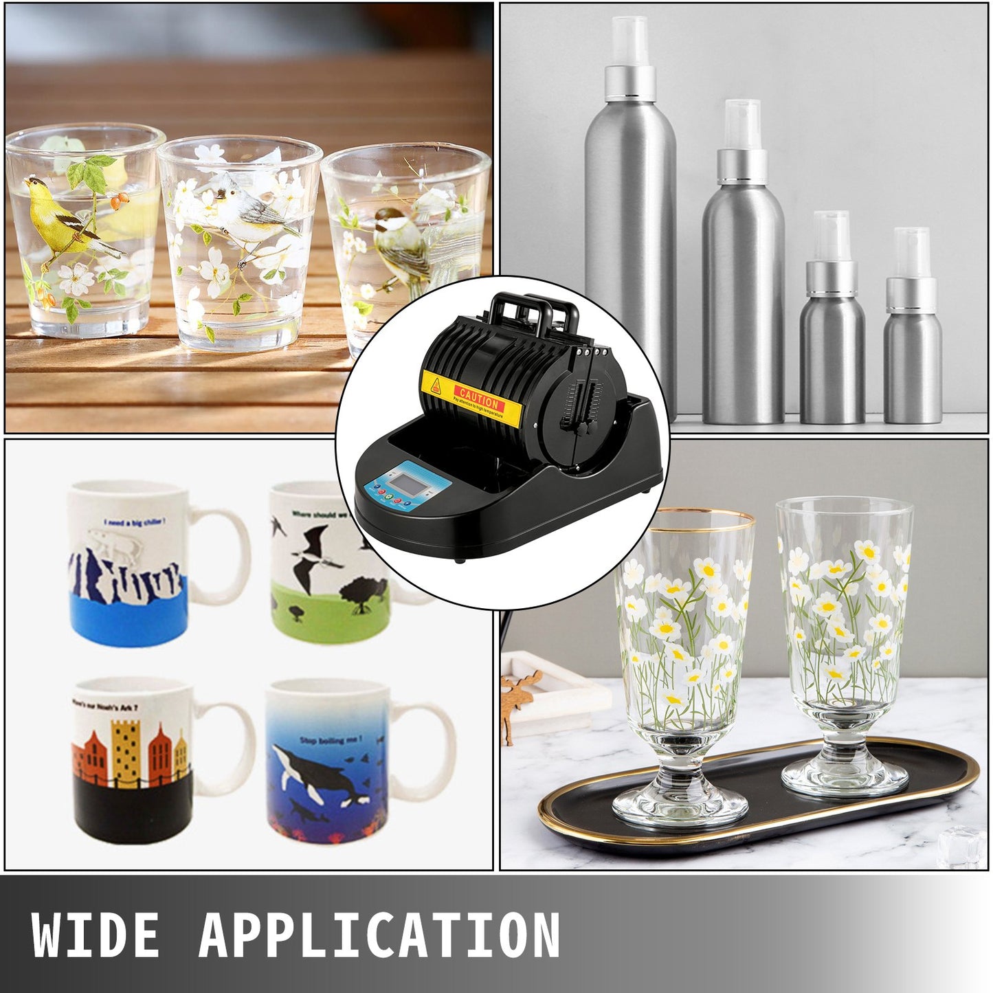 Mug Heat Press 1300W Mug Press Black Heat Press Bottle Multifunctional Cup Mug Sublimation Heat Press Machine Mug Press for Transferring Pictures with 11oz, 280mmm Mugs Heating Accessories