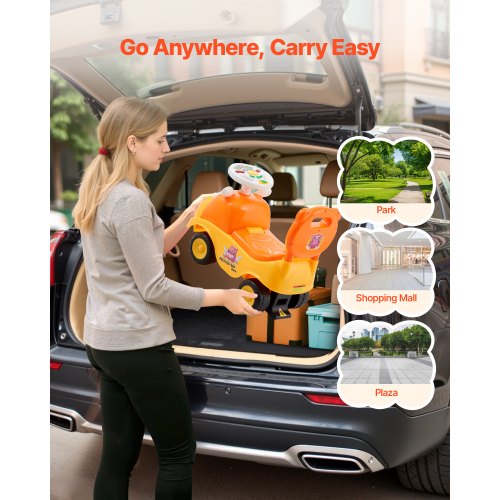 Åkbil för småbarn, Åkbil för småbarn 19 till 36 månader, Åkleksak med tuta och musik, 22 kg lastkapacitet, Förvaring under sätet, Gåvagn från fot till golv för småbarn pojkar flickor |  EU