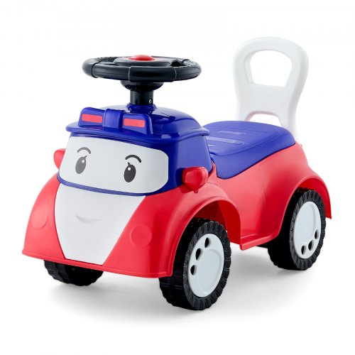 Ride On Toddler Push Car, Push Car for Toddler 19 to 36 Months, Kids Ride On Toy with Music & Under-seat Storage, 55 lbs Load Capacity, Foot-to-Floor Walker for Toddlers Boys Girls, Red