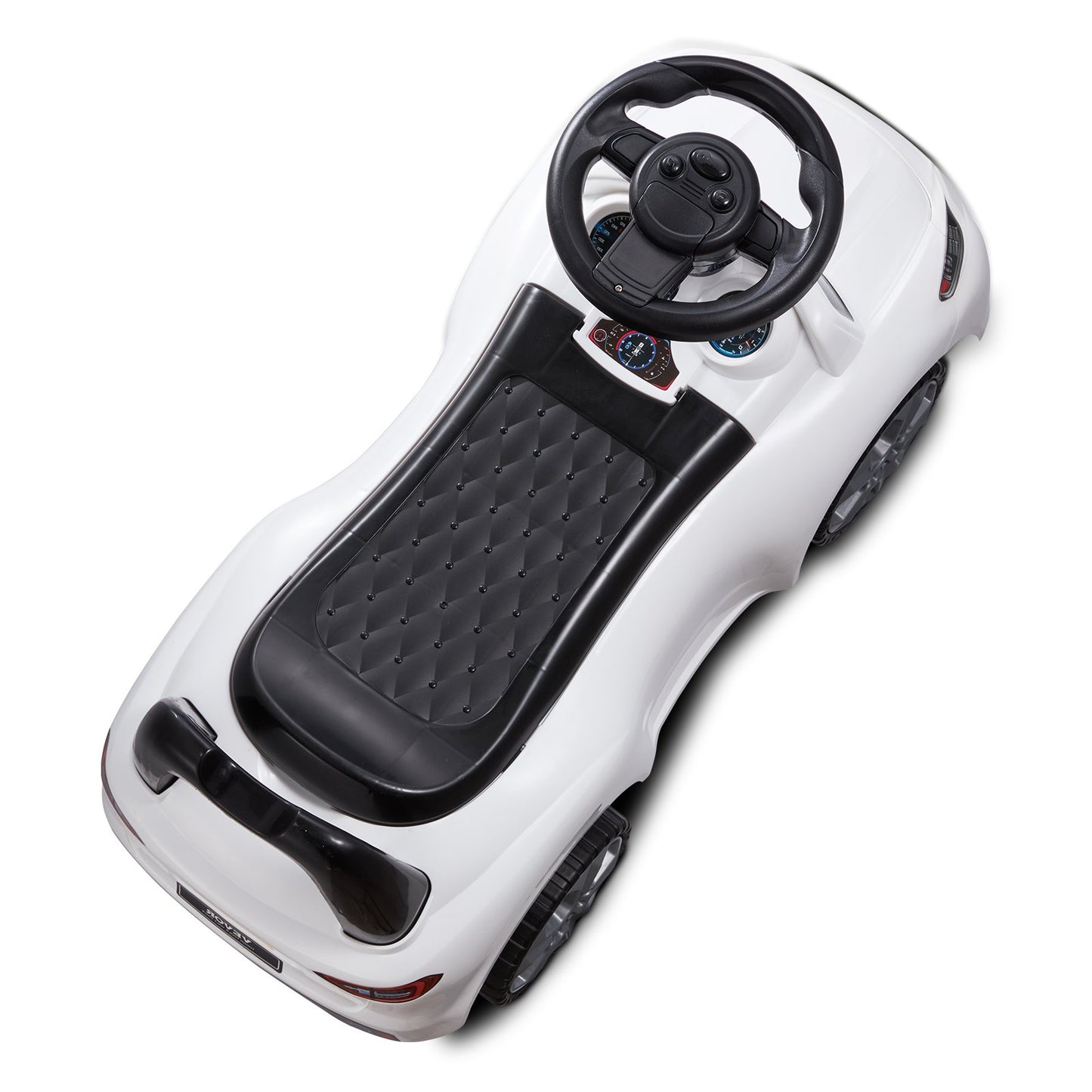 Ride On Car Pojkar Flickor Push Along Leksaksvagn för Småbarn 1-3 år Vit