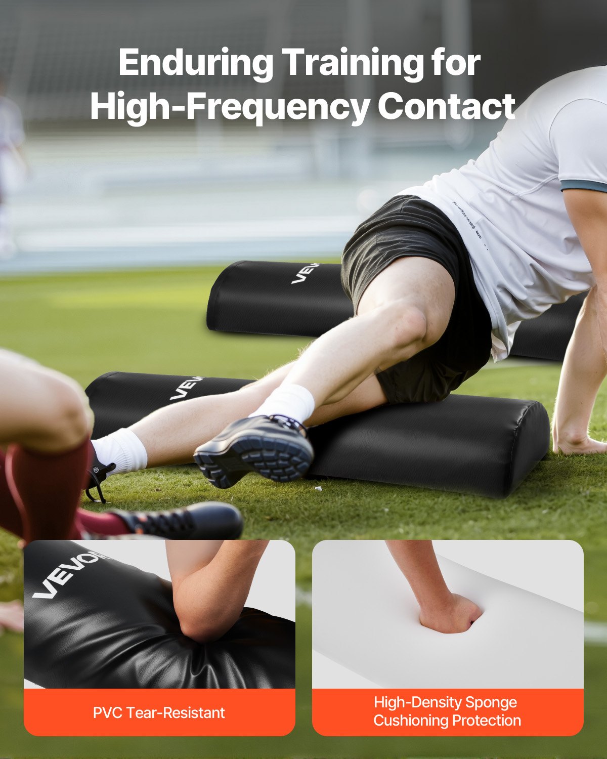 Football Tackling Dummy, 42.5 in PVC Step Over Dummy, High-Density Sponge Blocking Pad Equipment, Heavy Duty Tackle Dummies with Handles, Great for Footwork Drills Sports Training Practice, 2PCS