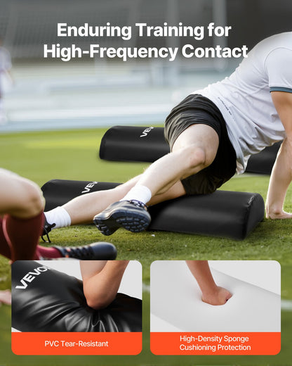 Football Tackling Dummy, 42.5 in PVC Step Over Dummy, High-Density Sponge Blocking Pad Equipment, Heavy Duty Tackle Dummies with Handles, Great for Footwork Drills Sports Training Practice, 2PCS