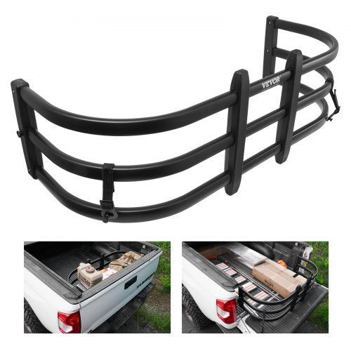 Truck Bed Extender, Aluminum Retractable Tailgate Extender, 51.6"-64" Adjustable Length, Fits for Ridgeline, Tacoma, Gladiator, Colorado/Canyon, Frontier, and Ranger