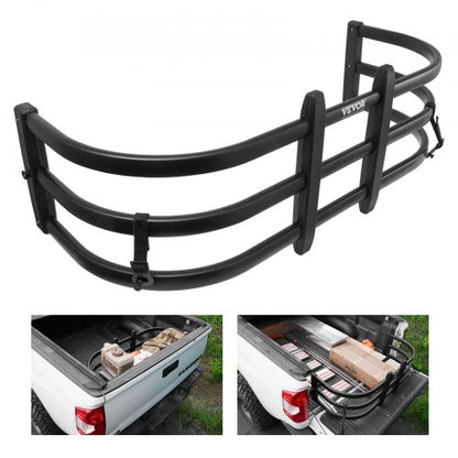Truck Bed Extender, Aluminum Retractable Tailgate Extender, 51.6"-64" Adjustable Length, Fits for Ridgeline, Tacoma, Gladiator, Colorado/Canyon, Frontier, and Ranger