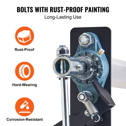 Hand Crank Tarp Roller Kit, 64" to 104" Wide, Aluminum Alloy, Manual Cab Level Dumper Tarp Roller with 7" Sponge Wrapped Handle, Perfect for Dump Trucks, Trailers, Garbage Trucks (No Tarp)