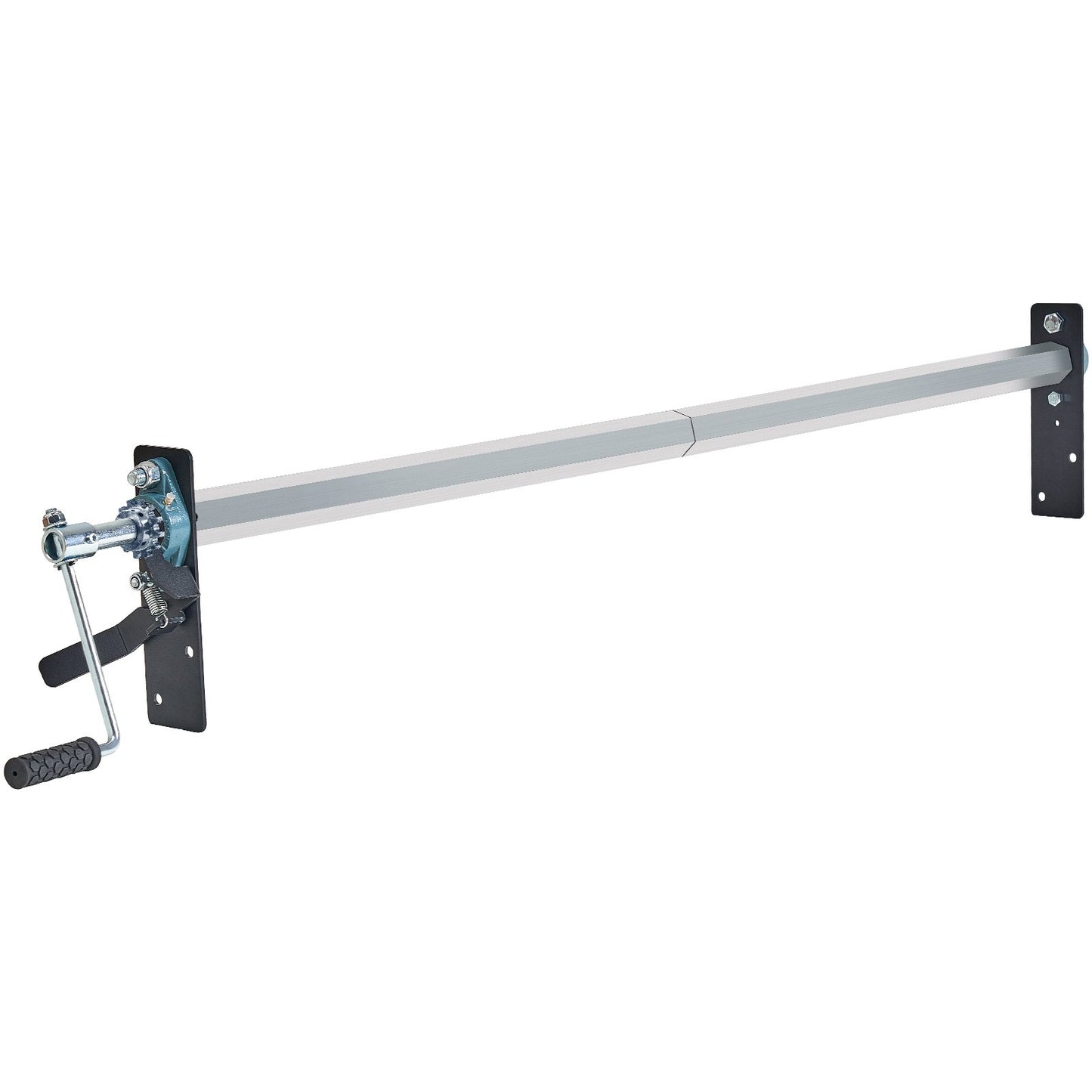 Hand Crank Tarp Roller Kit, 64" to 104" Wide, Aluminum Alloy, Manual Cab Level Dumper Tarp Roller with 7" Sponge Wrapped Handle, Perfect for Dump Trucks, Trailers, Garbage Trucks (No Tarp)