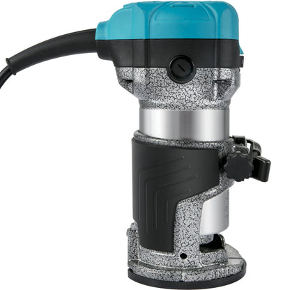 Oberfräse, 710W Oberfräse, Oberfräse für Holzbearbeitung mit drei Fräshülsen, Holzfräse mit fester Basis, Oberfräse für Holzbearbeitung mit Aluminiumgehäuse und 13000 - 33000 U/min Drehzahl