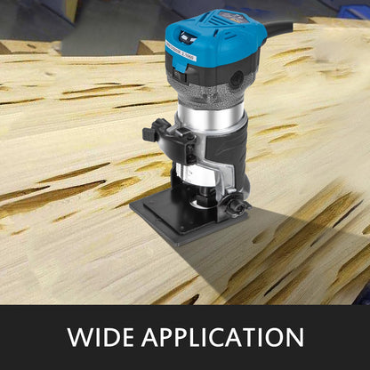 Compact Router 1.25HP With Fixed Base, Plunge Base and Tilt Base, Variable Speed Wood Router Kit Max Torque 30,000RPM 800W For Woodworking & Furniture Manufacturing