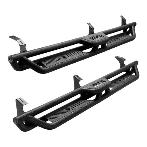 Running Boards, 6 Inches Side Steps Compatible with 2005-2023 Toyota Tacoma Double Cab, Black Carbon Steel Nerf Bars, 550 lbs Load Capacity, Wide Non-Slip Hollow Surface with Rustproof Coating