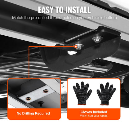 Trittbretter, 6-Zoll-Trittbretter, kompatibel mit 2007–2018 Chevy Silverado/GMC Sierra 1500 Crew Cab/2019 2500HD 3500HD 1500 LD, 201 Edelstahl-Seitentrittbretter, Nerf Bars, 500 Pfund Kapazität, 2er-Pack.