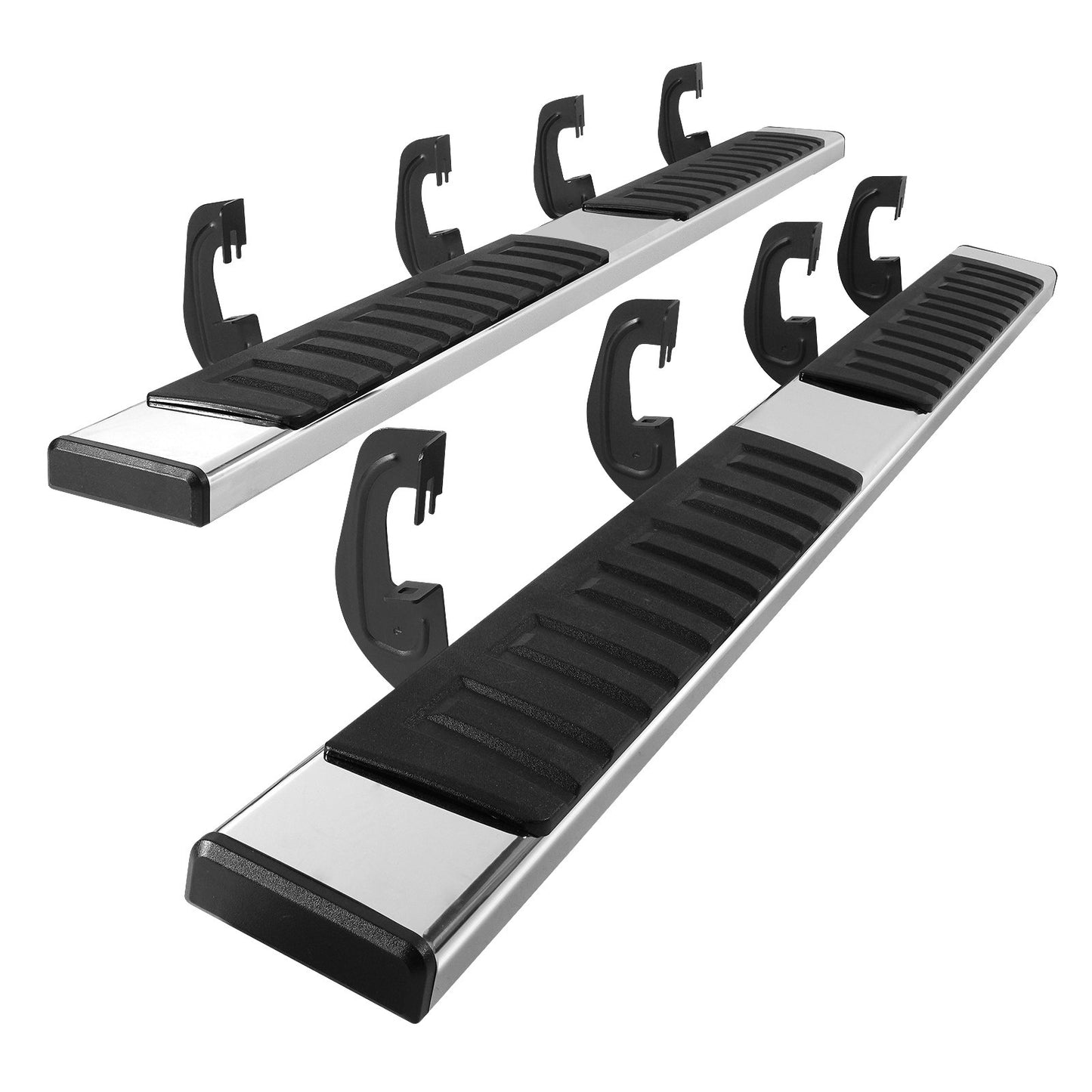 Trittbretter, 6-Zoll-Trittbretter, kompatibel mit 2007–2018 Chevy Silverado/GMC Sierra 1500 Crew Cab/2019 2500HD 3500HD 1500 LD, 201 Edelstahl-Seitentrittbretter, Nerf Bars, 500 Pfund Kapazität, 2er-Pack.