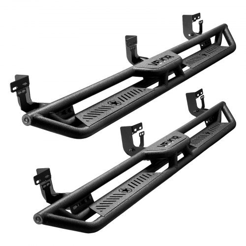 Running Boards, 6 Inches Side Steps Compatible with 2009-2018 Dodge Ram 1500 Crew Cab, 2010-2025 Dodge Ram 2500 3500 Crew Cab(Not Fit 2019-2025 Ram 1500 New Body), Wide Non-Slip Black Carbon Steel Nerf Bars, 550 lbs Load Capacity