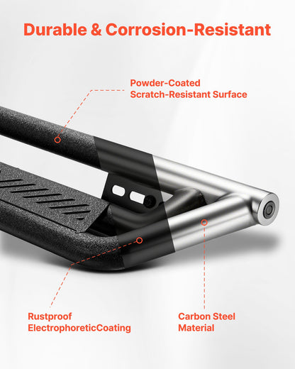 Running Boards, 6 Inches Side Steps Compatible with 2009-2018 Dodge Ram 1500 Crew Cab, 2010-2025 Dodge Ram 2500 3500 Crew Cab(Not Fit 2019-2025 Ram 1500 New Body), Wide Non-Slip Black Carbon Steel Nerf Bars, 550 lbs Load Capacity