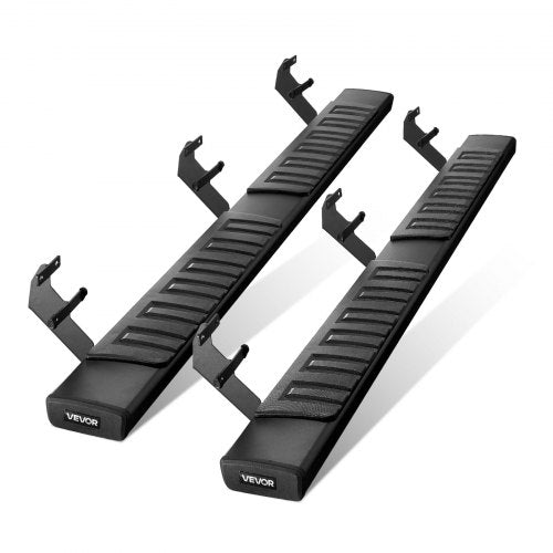 Running Boards, 6 Inches Side Steps Compatible with 2015-2025 Ford F150 SuperCrew Cab, 2017-2024 Ford F-250 F-350 SuperCrew Cab, Black Textured Aluminum Alloy Nerf Bars, 500 lbs Load Capacity
