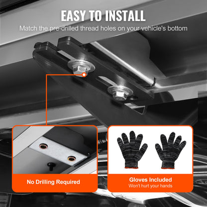 Trittbretter, 6-Zoll-Trittbretter, kompatibel mit 2015–2023 Ford F150-Crew Cab/2017–2023 Ford F-250 F-350 Super Duty Crew Cab, 201 Edelstahl-Seitentrittbretter, Nerf Bars, 500 Pfund Kapazität, 2 Stück