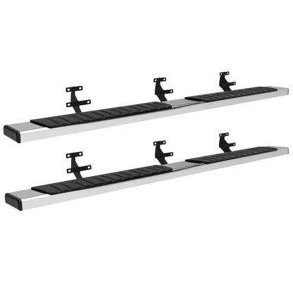 Trittbretter, 6-Zoll-Trittbretter, kompatibel mit 2015–2023 Ford F150-Crew Cab/2017–2023 Ford F-250 F-350 Super Duty Crew Cab, 201 Edelstahl-Seitentrittbretter, Nerf Bars, 500 Pfund Kapazität, 2 Stück