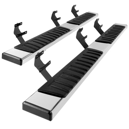 Trittbretter, 6-Zoll-Trittbretter, kompatibel mit 2015–2023 Ford F150-Crew Cab/2017–2023 Ford F-250 F-350 Super Duty Crew Cab, 201 Edelstahl-Seitentrittbretter, Nerf Bars, 500 Pfund Kapazität, 2 Stück