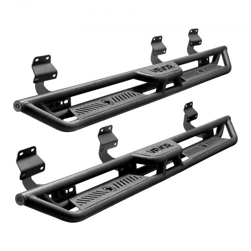 Running Boards, 6 Inches Side Steps Compatible with 2015-2025 Ford F150 SuperCrew Cab, 2017-2025 Ford F150 SuperCrew Cab, Black Carbon Steel Nerf Bars, 550 lbs Load Capacity, Non-Slip Surface