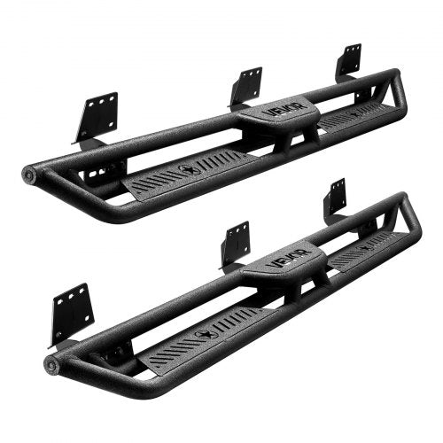 Running Boards, 6 Inches Side Steps Compatible with 2019-2025 Dodge Ram 1500 Crew Cab(Not Fit 2019-2025 1500 Classic), Black Carbon Steel Nerf Bars, 550 lbs Load Capacity, Wide Non-Slip Hollow Surface with Rustproof Coating