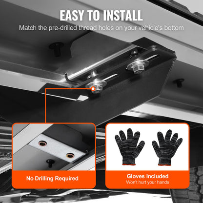 Löpbrädor, 6" stegstänger kompatibla med 2019-2023 Chevy Silverado/GMC Sierra 1500/2020-2024 Silverado/Sierra 2500/3500HD Crew Cab, 201 rostfria sidosteg Nerf-stänger, 2 stycken, 500 LBS