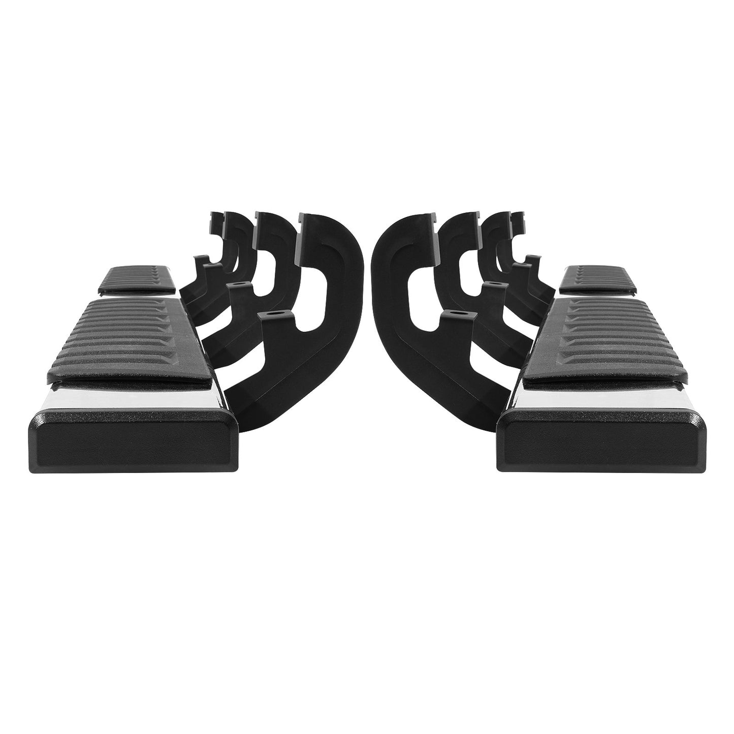 Löpbrädor, 6" stegstänger kompatibla med 2019-2023 Chevy Silverado/GMC Sierra 1500/2020-2024 Silverado/Sierra 2500/3500HD Crew Cab, 201 rostfria sidosteg Nerf-stänger, 2 stycken, 500 LBS