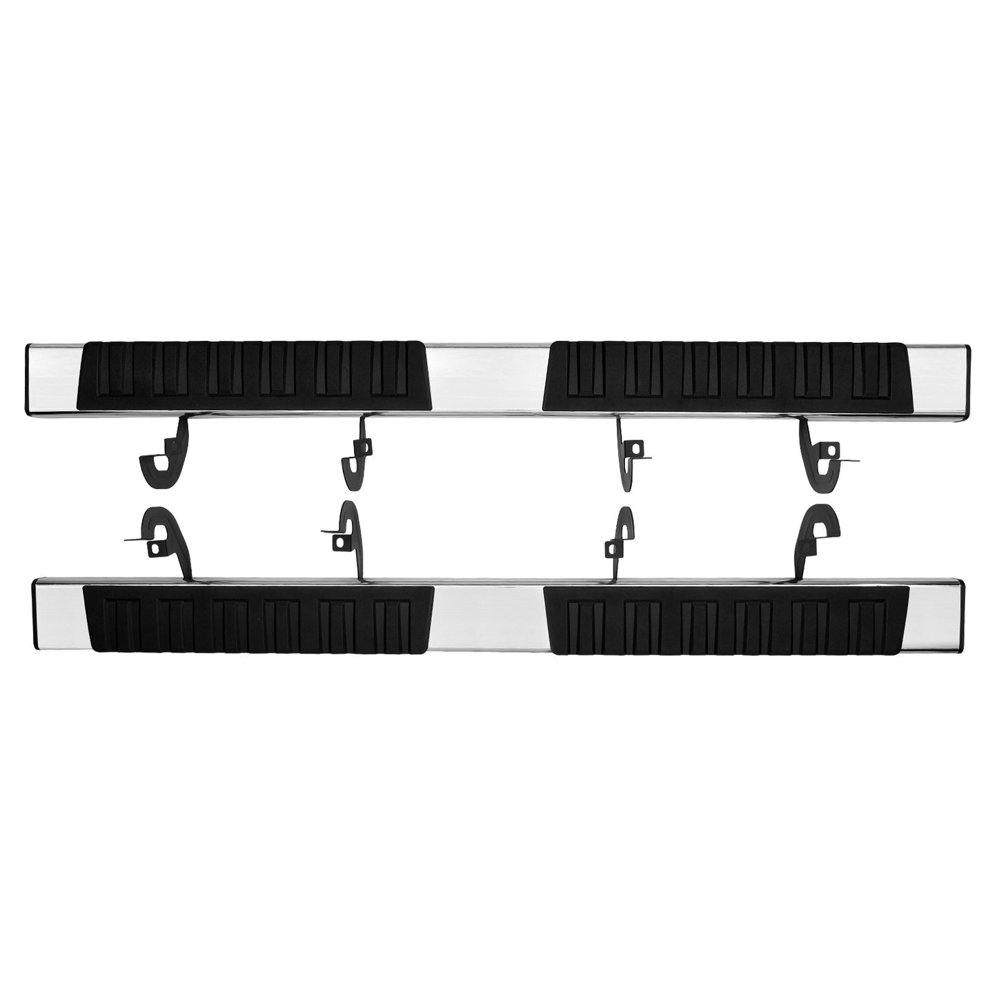 Löpbrädor, 6" stegstänger kompatibla med 2019-2023 Chevy Silverado/GMC Sierra 1500/2020-2024 Silverado/Sierra 2500/3500HD Crew Cab, 201 rostfria sidosteg Nerf-stänger, 2 stycken, 500 LBS