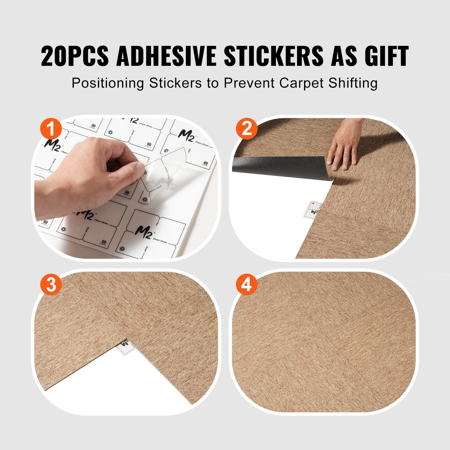 Wiederverwendbare Teppichfliesen, 50,8 x 50,8 cm, mit Polsterung, weich gepolsterte Teppichfliesen, einfache Installation zum Selbermachen für Schlafzimmer, Wohnzimmer, drinnen und draußen (16 Fliesen, dunkelbraun)