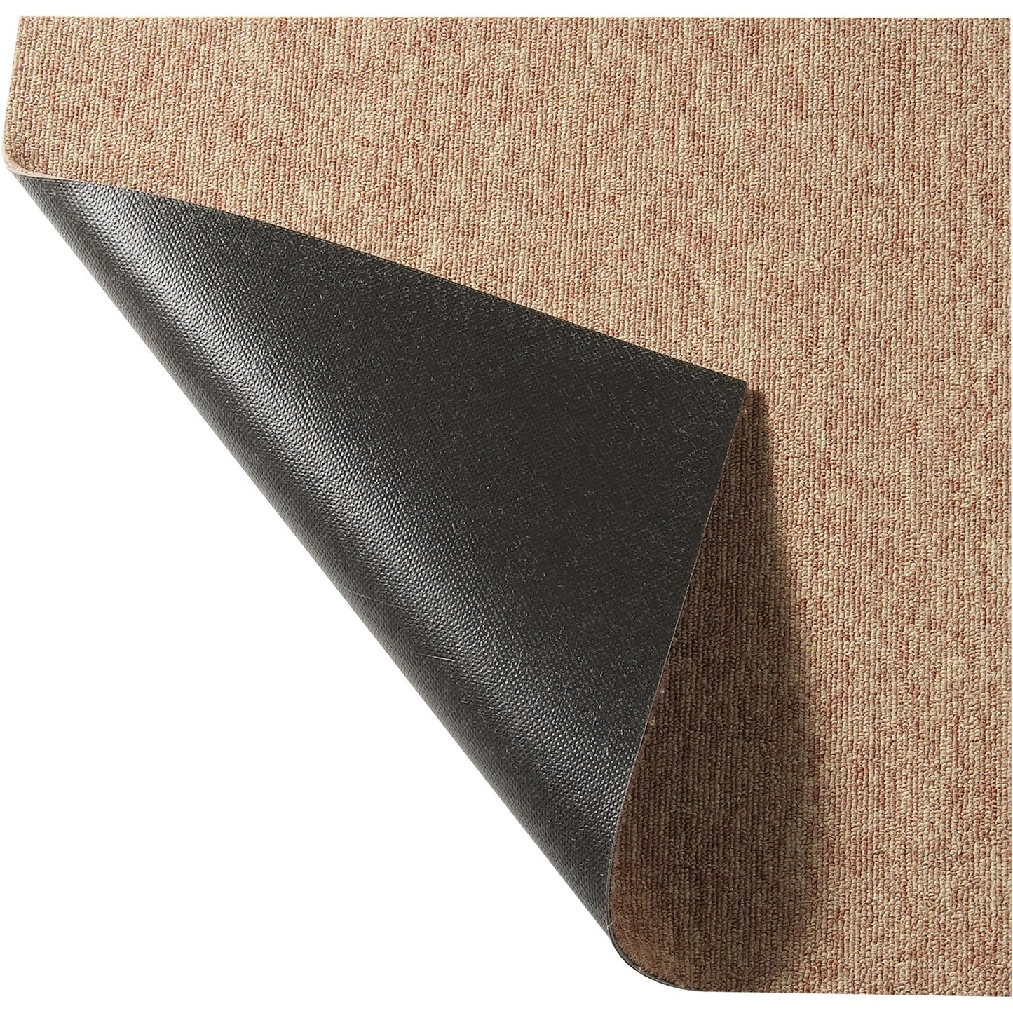 Wiederverwendbare Teppichfliesen, 50,8 x 50,8 cm, mit Polsterung, weich gepolsterte Teppichfliesen, einfache Installation zum Selbermachen für Schlafzimmer, Wohnzimmer, drinnen und draußen (16 Fliesen, dunkelbraun)