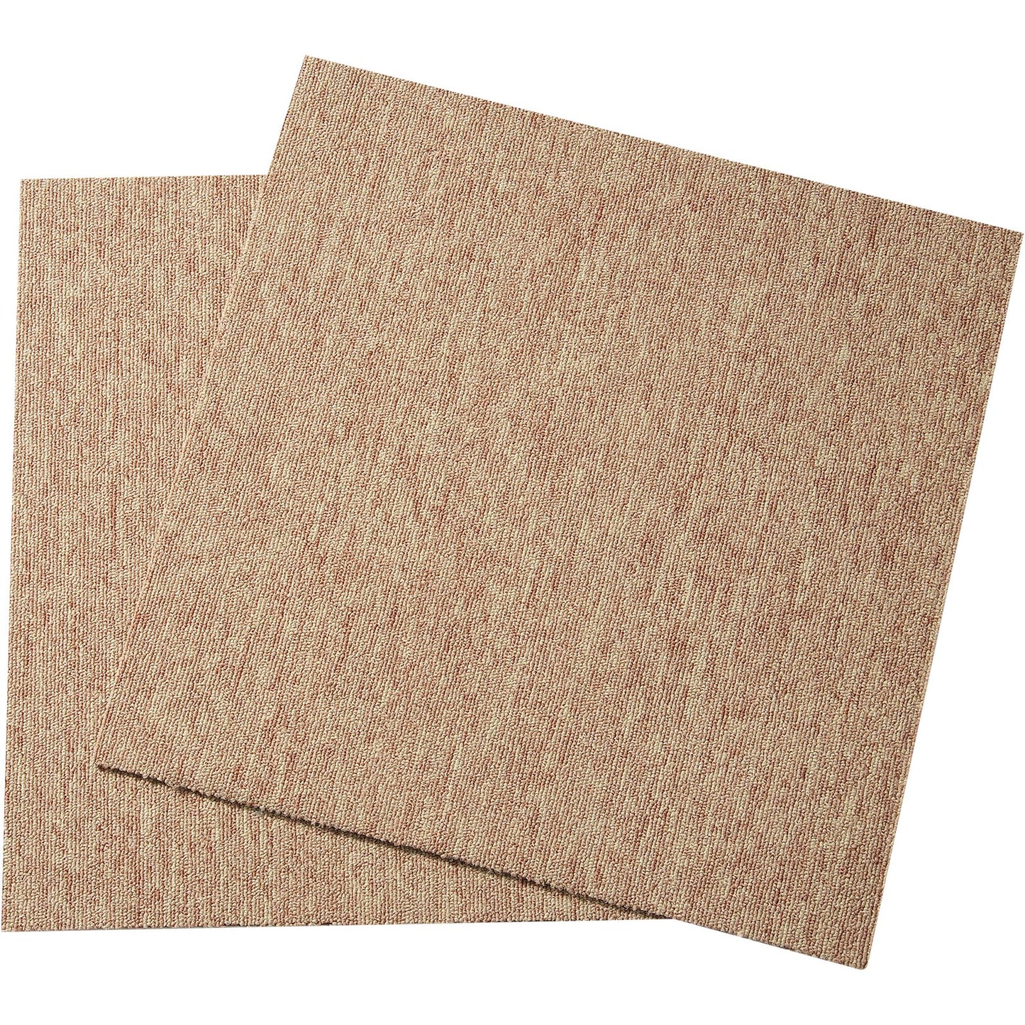 Wiederverwendbare Teppichfliesen, 50,8 x 50,8 cm, mit Polsterung, weich gepolsterte Teppichfliesen, einfache Installation zum Selbermachen für Schlafzimmer, Wohnzimmer, drinnen und draußen (16 Fliesen, dunkelbraun)