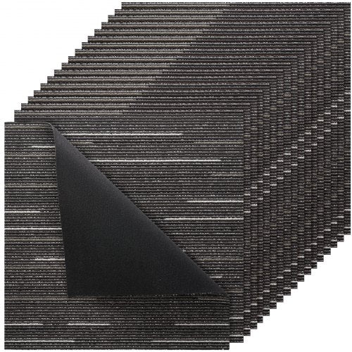 Carpet Tiles Reusable 24x24 inch, 24 PCS Modular Carpet Square Rug, Commercial Floor Soft Padded for Seamless Cover 96sq.ft, Easy DIY Replacement for Living Room Bedroom Office Indoor,Gray