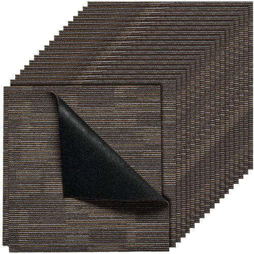 Carpet Tiles Reusable 24x24 inch, 24 PCS Modular Carpet Square Rug, Commercial Floor Soft Padded for Seamless Cover 96sq.ft², Easy DIY for Living Room Bedroom Office Indoor,Gray & Brown