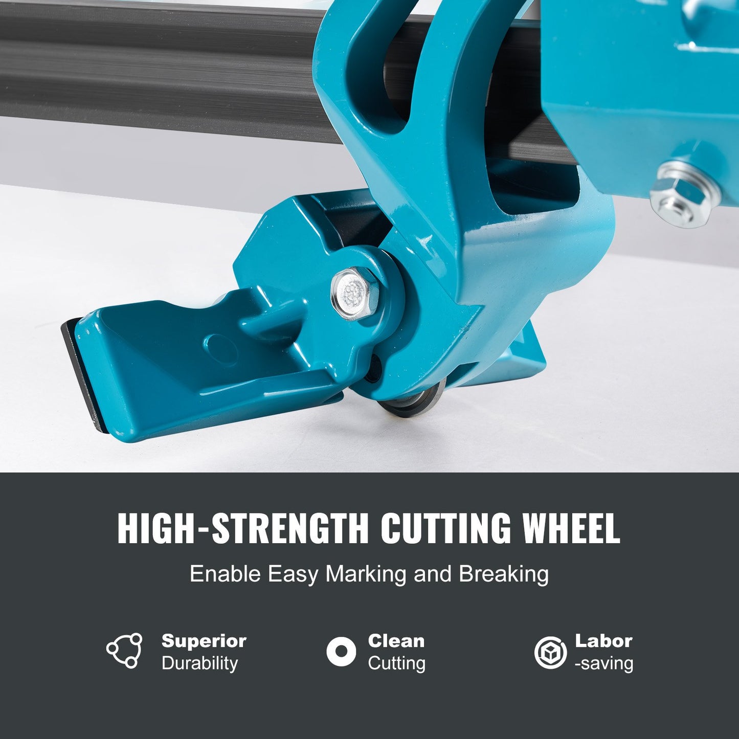 Manual Tile Cutter, 48 inch, Porcelain Ceramic Tile Cutter with Tungsten Carbide Cutting Wheel, Infrared Positioning, Anti-Skid Feet, Durable Rails for professional installers or beginners