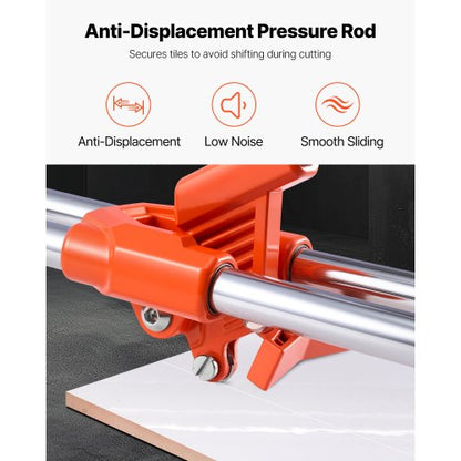 430 mm manuell kakelskärare för väggar och polerade kakel, dubbla skenor för exakt skärning, volframkarbidhjul, halkfritt handtag, tryckstång med förskjutningsskydd, exakta snitt för proffs och nybörjare |  EU