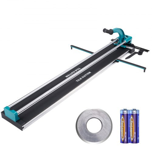 Manual Tile Cutter, 48 inch, Porcelain Ceramic Tile Cutter with Tungsten Carbide Cutting Wheel, Infrared Positioning, Anti-Skid Feet, Double Rails for professional installers or beginners