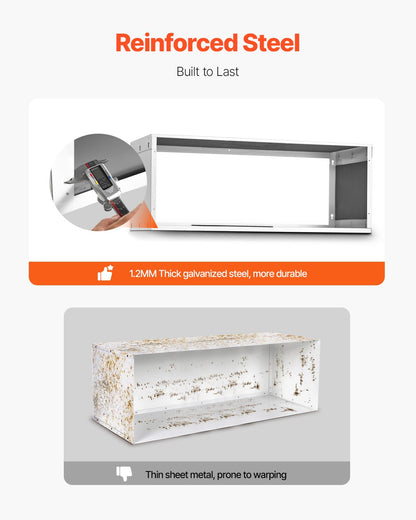 Air Conditioner Wall Sleeve, 42 in Through the Wall Air Conditioner Sleeve, Wall Sleeve, Compatible with Most Brands of Through the Wall AC, Durable and Weather-Resistant Insulation Accessories