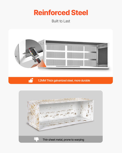 Air Conditioner Wall Sleeve, 42 in Through the Wall Air Conditioner Sleeve, Exterior Grille, Wall AC Sleeve, Fit Most Brands of Through the Wall Air Conditioner, Durable and Weather-Resistant