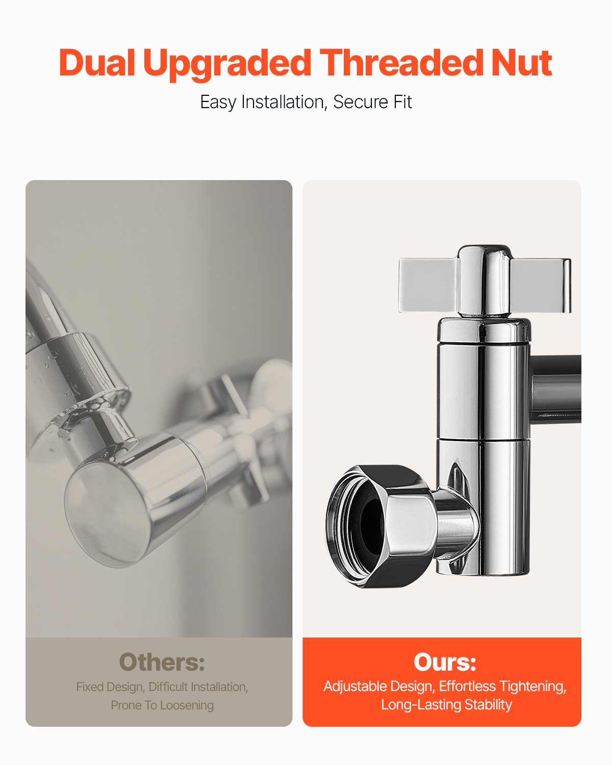 Shower Head Extension Arm, 11 Inches, Brass Shower Arm Extender with Flexible Adjustable Angle Height, Chrome Finish, G1/2 Universal Thread Connector Compatible, for Rain & Handheld Showerhead