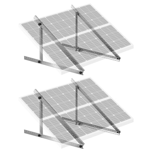 45-Zoll-Solarpanel-Halterungen, 0–90 ° verstellbare Neigungshalterungen, 2er-Set