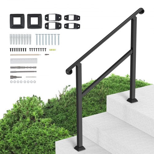 2-3 Step Handrails for Outdoor Steps for Seniors Porch Deck Post