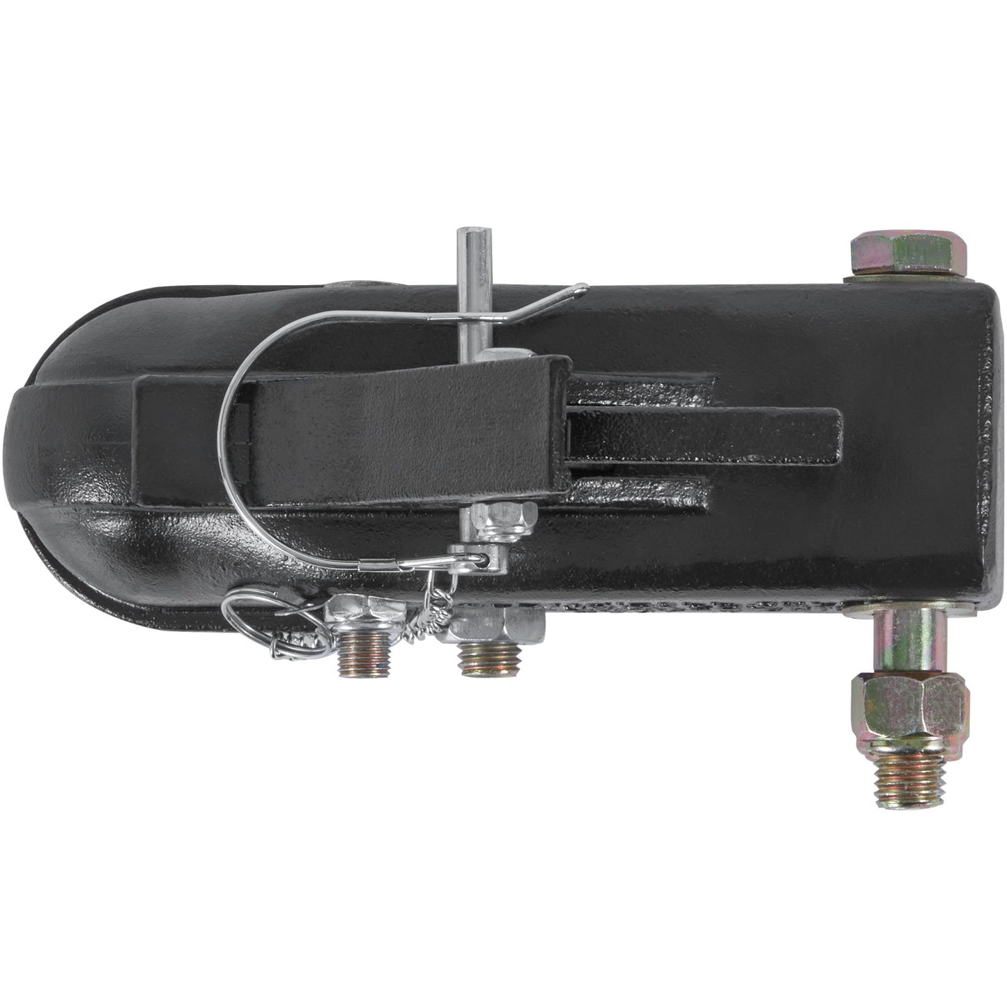 Adjustable Trailer Hitch, 2-5/16" Tow Ball, 15,000 lbs Capacity, Heavy Duty Cast Channel Mount Hitch with Hardware Kit, Ideal for Towing Station Wagons, Pickup Trucks, SUVs, Black Coating