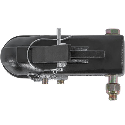 Adjustable Trailer Hitch, 2-5/16" Tow Ball, 15,000 lbs Capacity, Heavy Duty Cast Channel Mount Hitch with Hardware Kit, Ideal for Towing Station Wagons, Pickup Trucks, SUVs, Black Coating