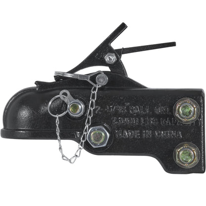 Adjustable Trailer Hitch, 2-5/16" Tow Ball, 15,000 lbs Capacity, Heavy Duty Cast Channel Mount Hitch with Hardware Kit, Ideal for Towing Station Wagons, Pickup Trucks, SUVs, Black Coating