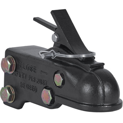 Adjustable Trailer Hitch, 2-5/16" Tow Ball, 15,000 lbs Capacity, Heavy Duty Cast Channel Mount Hitch with Hardware Kit, Ideal for Towing Station Wagons, Pickup Trucks, SUVs, Black Coating