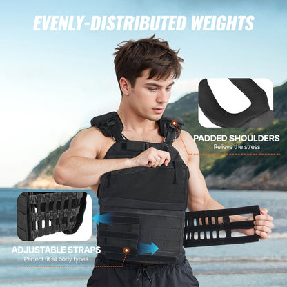 40lb Adjustable Weight Vest for Men Women Strength Training Running