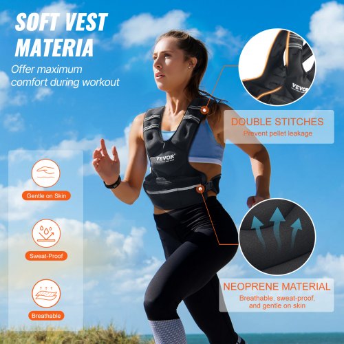 20-32lb Adjustable Weight Vest for Men and Women Strength Training Running | EU