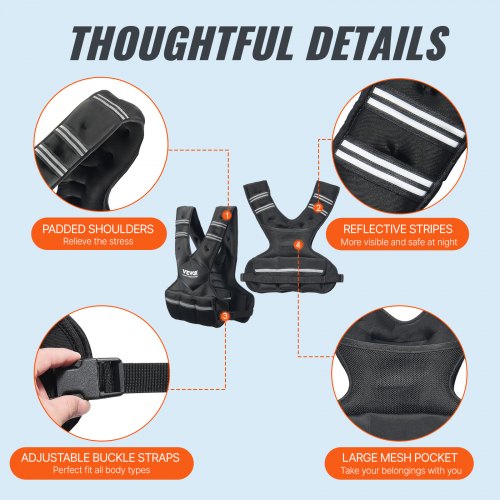 20-32lb Adjustable Weight Vest for Men and Women Strength Training Running | EU