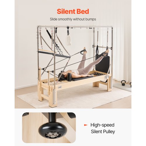 Pilates Reformer Trä Pilatesmaskin Hemmagym Träningsutrustning |  EU