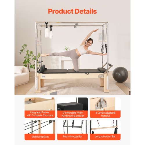 Pilates Reformer Trä Pilatesmaskin Hemmagym Träningsutrustning |  EU